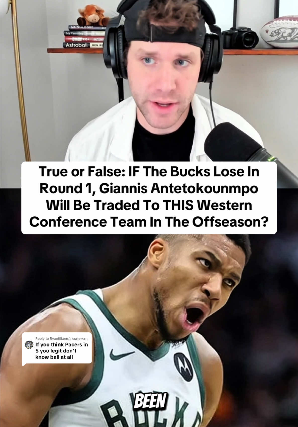 Replying to @Ryantilkens True or false, if Giannis Antetokounmpo loses in the first round he’ll be traded by the Milwaukee Bucks in the offseason? #reaction #nbaplayoffs #giannis #bucks #denvernuggets #jokic 