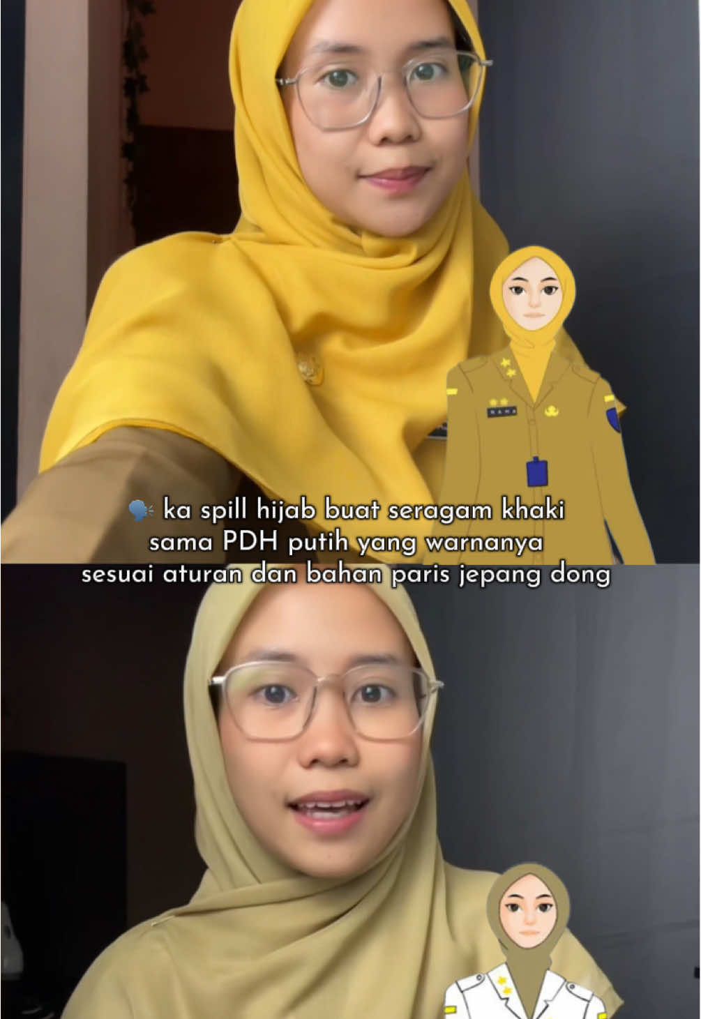 Cocok kan ? #seragampns #seragamasn #seragamkhaki #pdhputih #jilbabpns #hijabpns #jilbabasn #asn #cpns #pns #pppk 