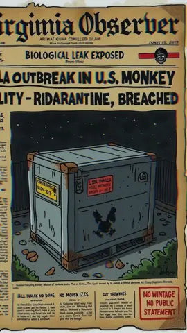 The Ebola Monkey – Reston, Virginia (1989) 🧬🐵 #educational #historytok #scary #horrorstory #knowledge #facts #DidYouKnow #ebola #monkey #virginia 