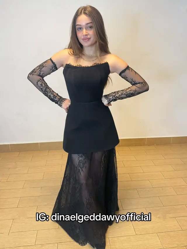 Follow us on instagram for more designs: dinaelgeddawyofficial #DGhautecouture #dress #fyp #نور_ايهاب 