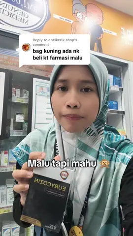Replying to @encikcrik.shop Mana yg malu tu boleh la grab Eurycozin dkt beg kuning cepat #eurycozin #eurycozinsupplement #eurycozinoriginal 