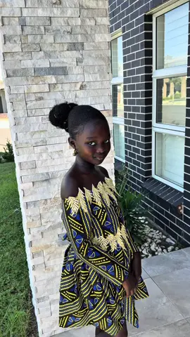 Gorgeous 7 years old in a beautiful African dress. #birthdaygirl #birthday  #babygirls #fyp 