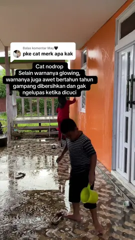 Membalas @May🖤 q pakai cat nodrop anti bocor no 019 warna pepaya🤗#cattembok #rumahminimalis #rumahsederhana 