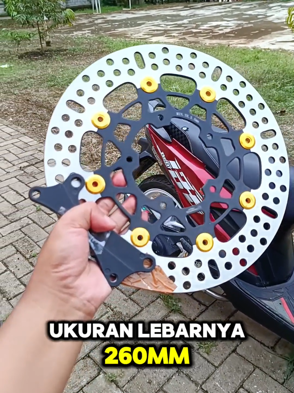 piringan cakram depan 260mm piringancakram motor #piringancakram #piringancakram260mm #piringancakramdepan #modifikasimotor #otomotif 