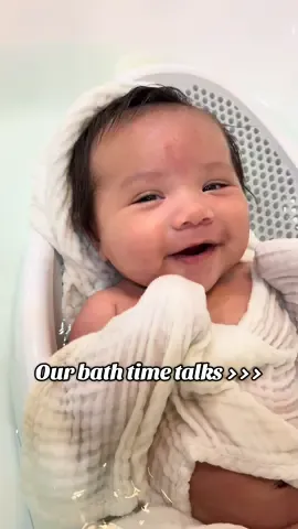 Bath time is our favorite bonding time>>> #baby #momtok #firsttimemom #babyboy #bath #happybaby #Love 