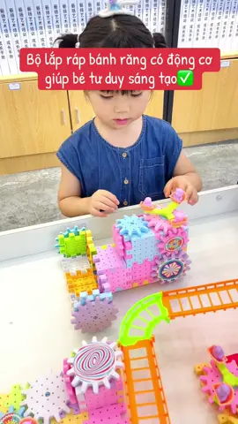Đồ chơi lắp ráp bánh răng có động cơ cho bé tư duy sáng tạo #xuhuongtiktok #dochoichobe #dochoithongminh #fpyシ 