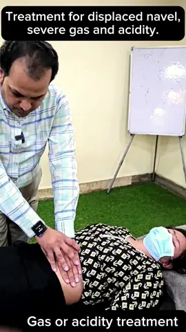 Treatment for displaced navel, severe gas and acidity. #gas #wellness #acidity #naveldisplacement #chiropractic