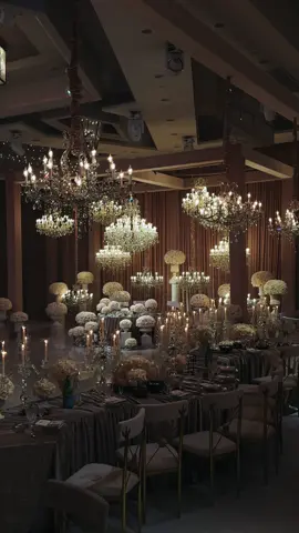 Goodnight to a night wrapped in chandeliers and love. #wedding #design #chandelier #weddingtiktok #wed #weddingday 