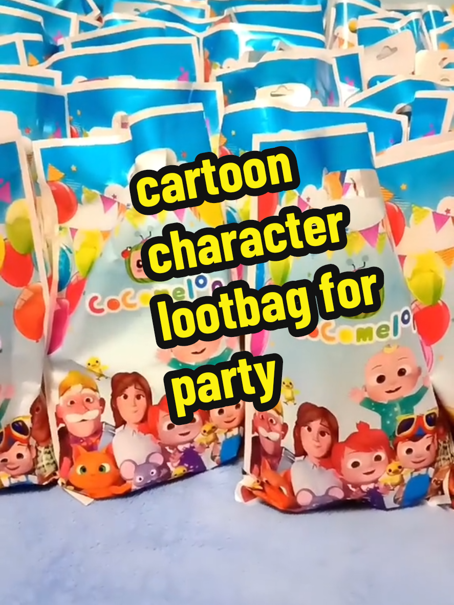 cartoon character loot plastic bag for party #bestseller #sale #lootbag #cocomelon 