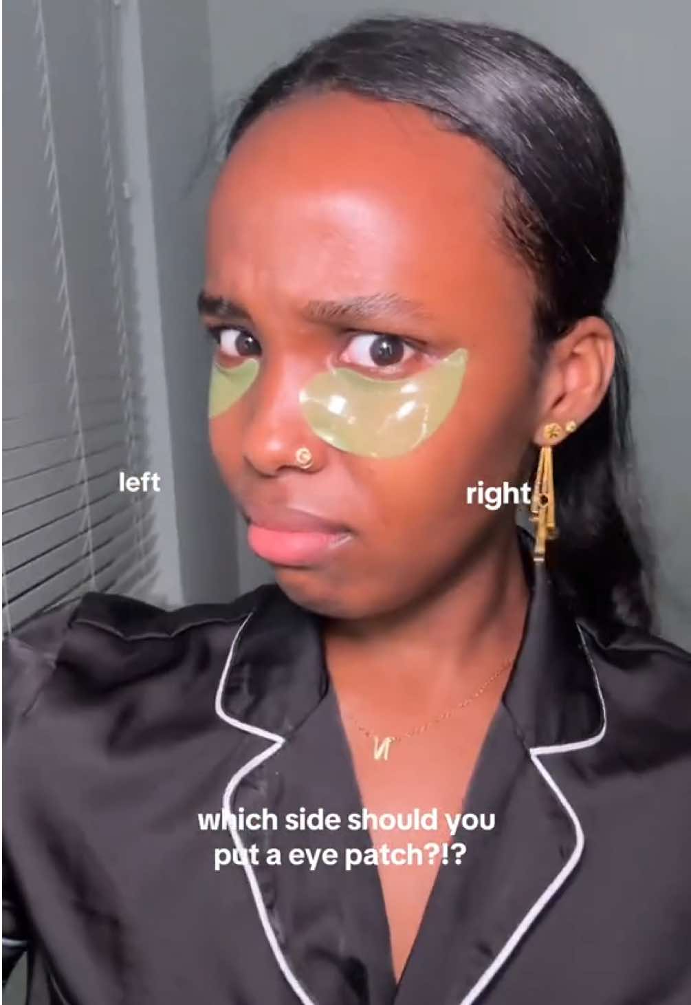 idkk the right looks more accurate to me #eyepatch #skincaretip #skincare #eyepatches #skincarequestions @Pixi Beauty 