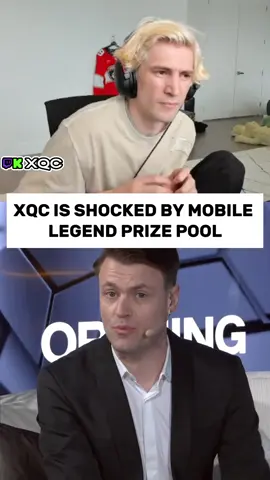 XQC SHOCKED BY MOBILE LEGENDS PRIZE POOL #xqc #xqcow #mobilelegends #mlbb #mobilelegendsbangbang #mpl