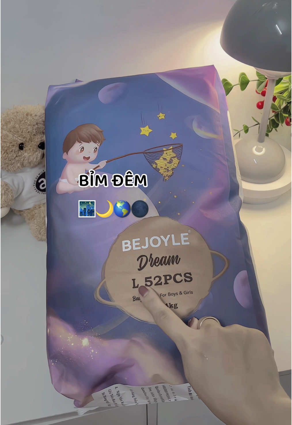 Bỉm đêm có vách chống tràn cao #bimdemchobe 