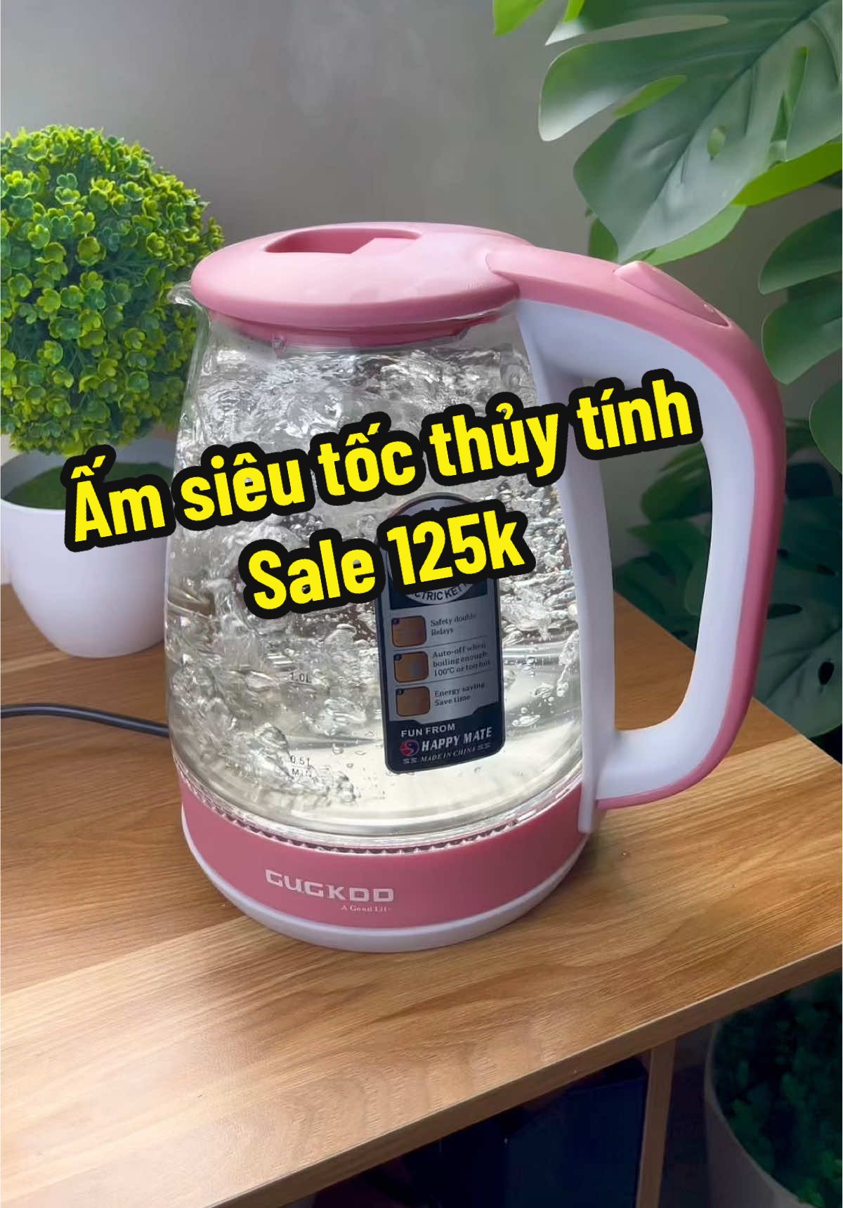 Ấm siêu tốc thủy tinh 2L an toàn sức khoẻ tiện lợi #giadungtienich #amsieutocthuytinh #dunnuocsieutoc #amnuocsieutoc #amnuocdien #giadungthongminh 