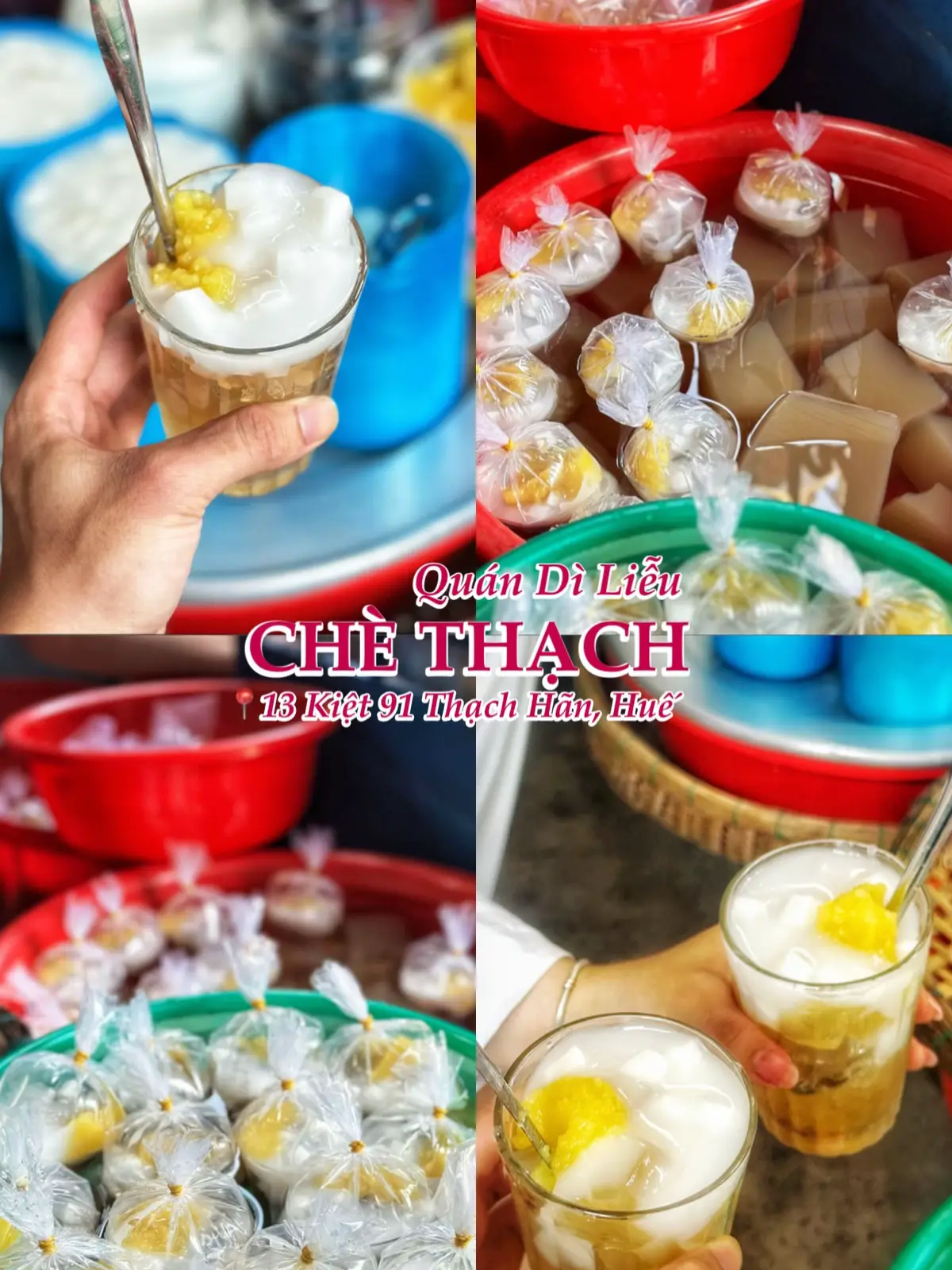 Hot hòn họt, một quán chè thạch bình dân đã bán hơn 30 năm ở Huế mà bạn nên thử khi ghé thăm Huế 😋  Cái nóng của mùa hè đã đến, nếu bạn đang tìm một món ăn giải nhiệt, làm mát cơ thể thì note ngay địa chỉ bán món Chè Thạch siêu ngon này lại nhé. Một ly ở đây giá vẫn không đổi, chỉ có 5🐠/ly. Bao gồm thạch, đậu xanh, cốt dừa và một ít nước đường. Đơn giản vậy đó mà kết hợp lại ta nói không còn chỗ chê. Ăn một muỗng thạch rồi húp với miếng nước ta nói nó đã 😎😎  Hè đến rồi đó, giải nhiệt thì ghé đây thử để đánh bay cái nóng mùa hè nhé 😝😝😝  #amthucvietnam #chethach #ănngon #xuhuong #viral #food #amthuchue 