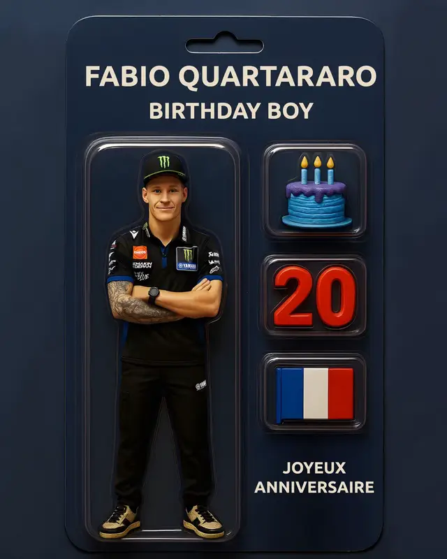 Our birthday boy and action hero 🦸‍♂️ #HappyBirthday | #MonsterYamaha | #YamahaMotoGP | #MotoGP | #FQ20 | #FabioQuartararo | @fabioquartararo20 
