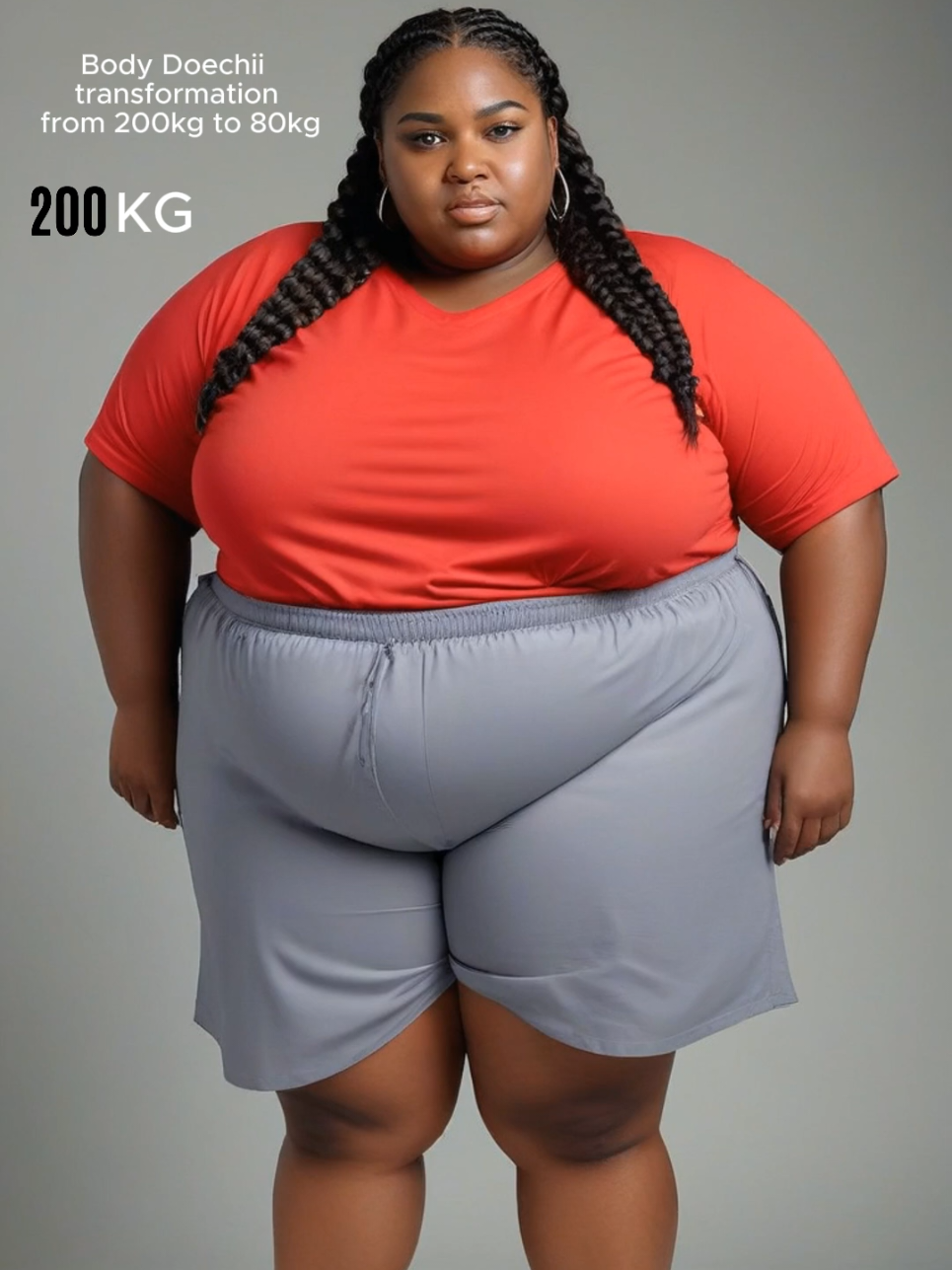 doechii body transformation from 200kg to 80kg made with Ai  #Fitness #transformation #body #bodyglowup #GlowUp 