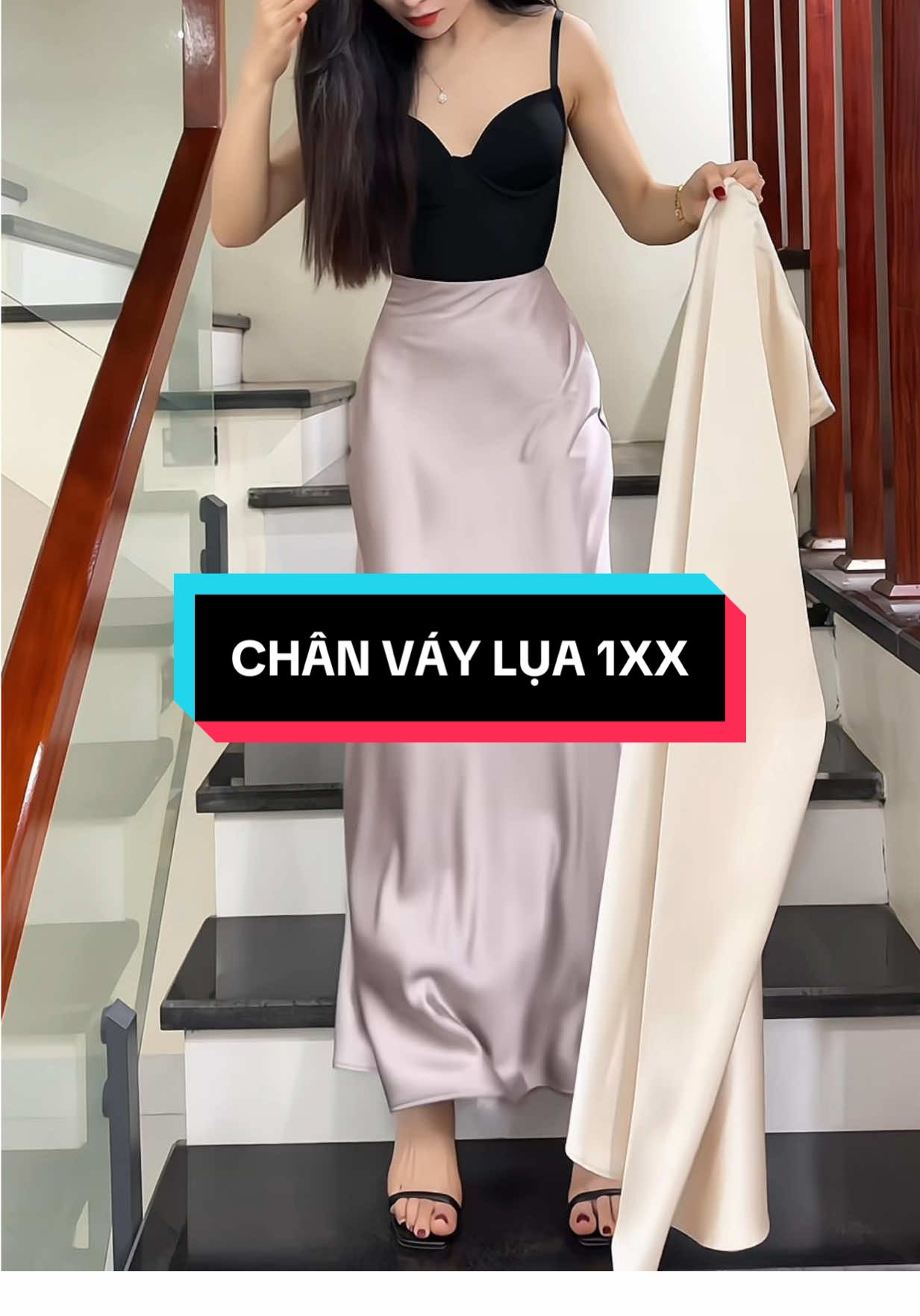 chân váy lụa dáng dài nữ #lamthidailylivestream #chanvaylua 