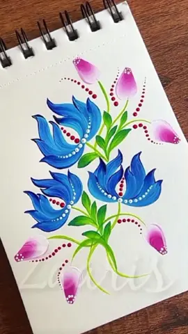 One stroke blur red flower art. #drawings #3d #flowers #onestroke #watercolor #artcommunity 