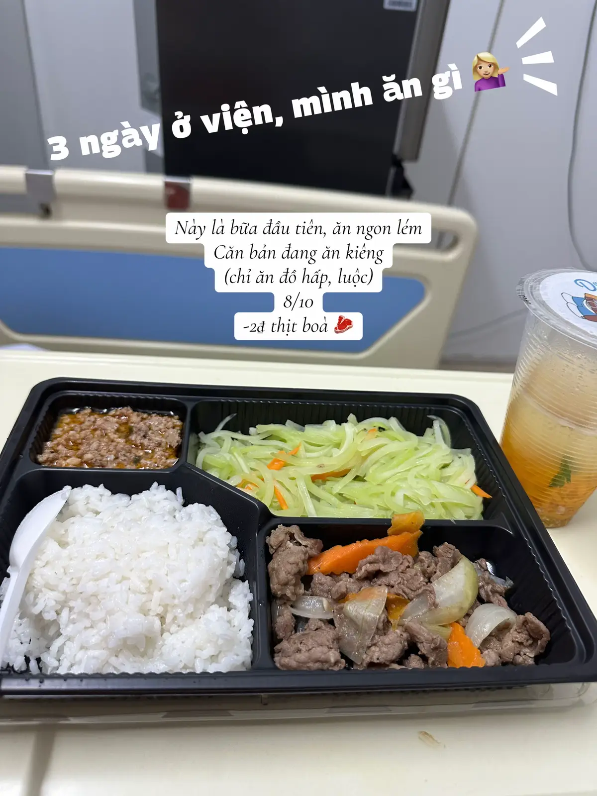 Các món ăn ở viện rất đa dạng, hôm ngon hôm không. Nhưng do tác dụng phụ của thuốc nên siêu siêu chán ăn 😭 Hôm nào ra viện chắc t cắt cơm đến cả tuần mất… #ungthutuyengiap #tuyengiap #xatri #iod #fyp #htp 