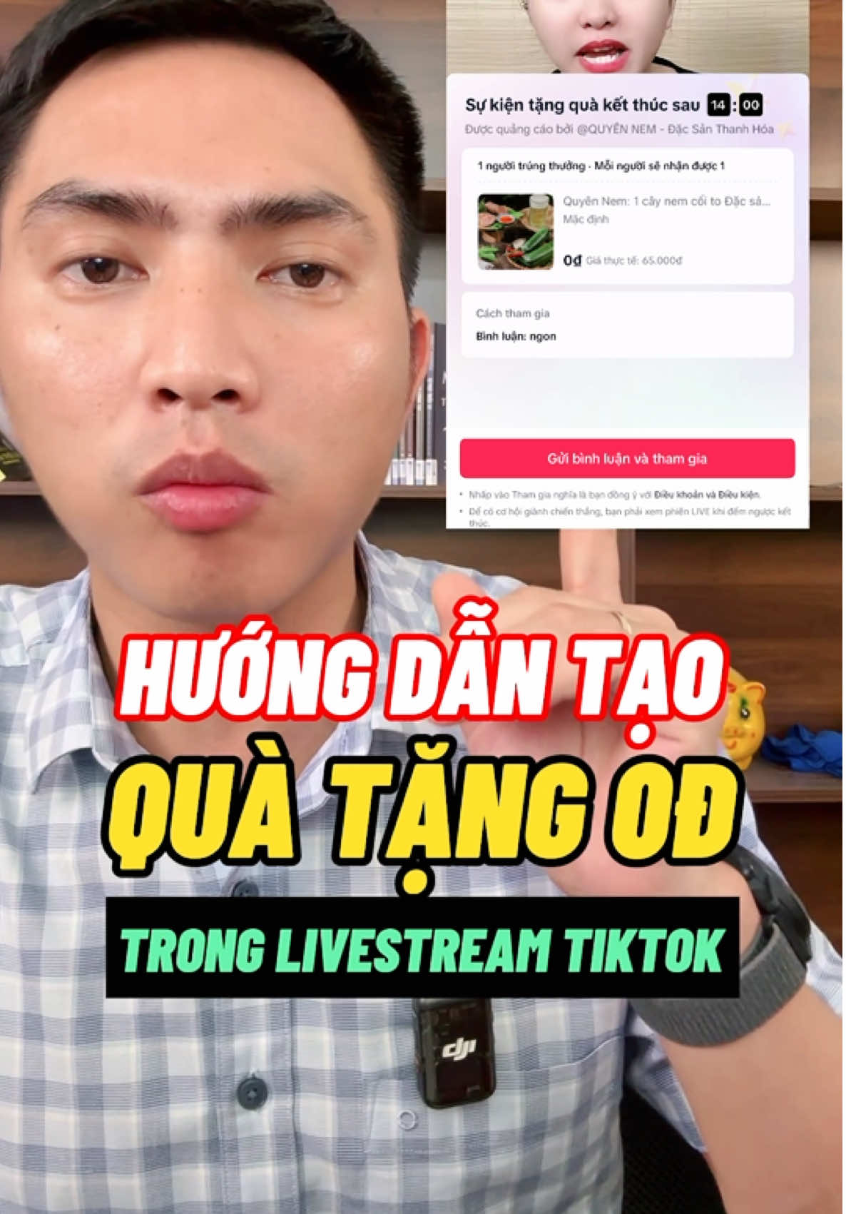 Hướng dẫn tạo quà tặng 0 đồng trong livestream Tiktok #damvantuan #quangcaotiktok #banhangtiktokshop #xaykenhtiktok #livestreambanhang 
