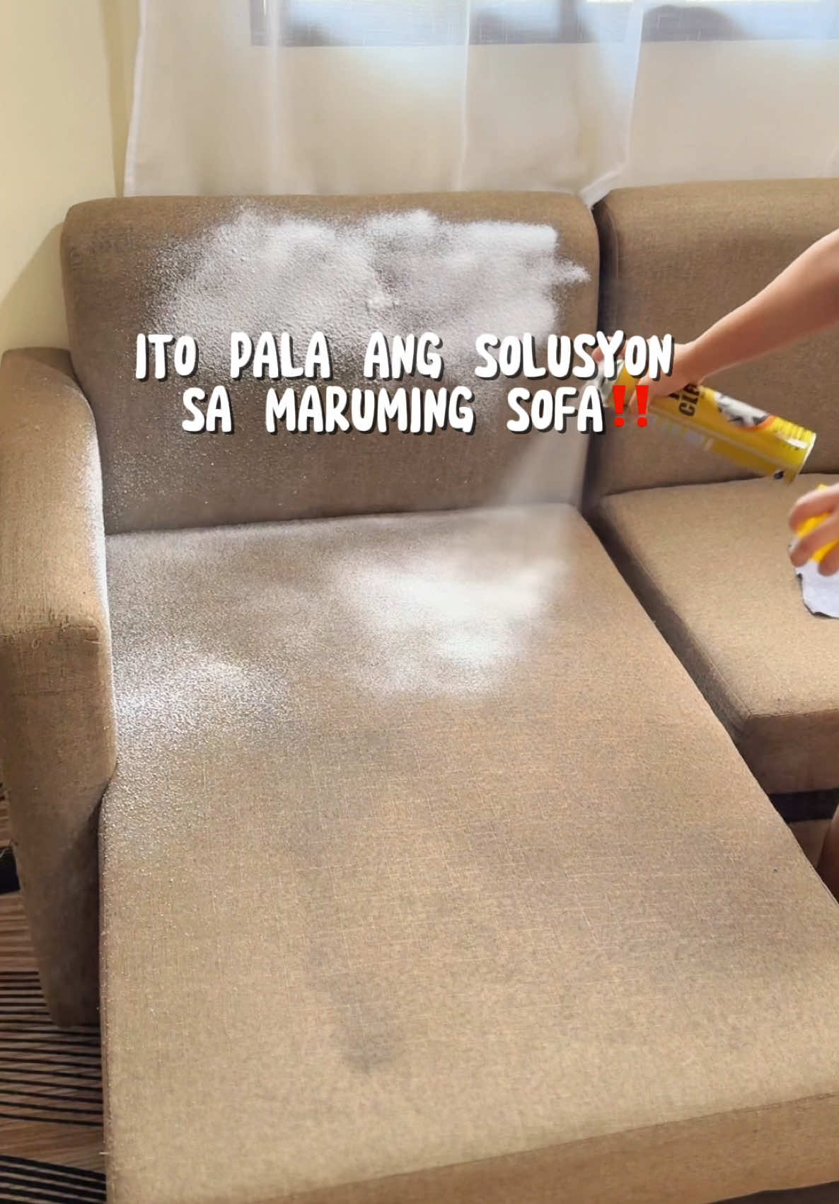 This is your sign para linisin na rin ang sofa nyo! 😶‍🌫️ Try this Buy 1 take 1 Foam Cleaner!! #foamcleaner #sofacleaner #sofacleanerspray 