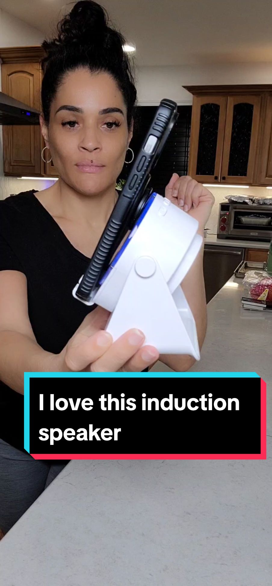 Replying to @angel__chi This induction speaker DOES work with a pop socket.  Most speakers like this do not.  But this one does. #bluetoothspeaker #speaker #inductionspeaker #fyp #phoneholder #wireless #wirelessspeaker #portablespeaker 