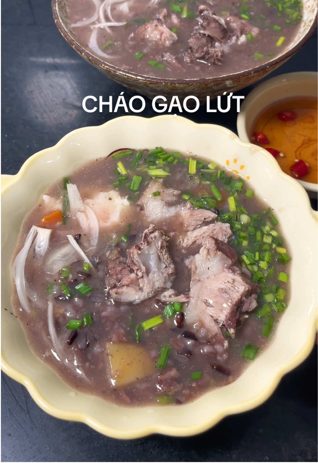 Cháo gạo lứt #orgafood #huyenvaobep #xuhuong #trending #fyp 