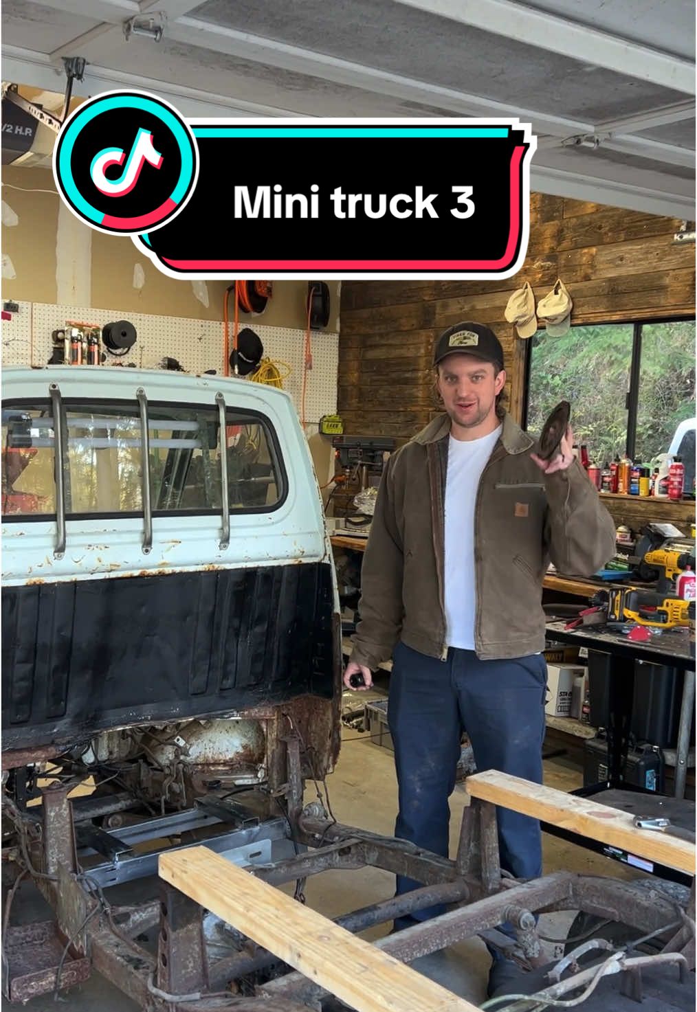 Replying to @Drow💤y Engine swapping our vintage mini truck. This might just work… there is no going back now. #minitruck #keitruck #engineswap @Small Engine Warehouse 