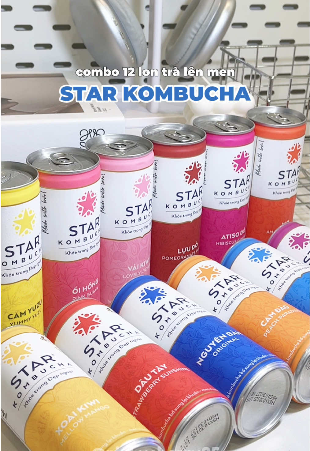 Combo 12 trà hoa quả lên men STAR KOMBUCHA ✨💕 #trahoaqua #starkombucha #kombucha #trahoaqualenmen #nuoclenmentunhien #nuocgiaikhat #xuhuong #unboxing #LearnOnTikTok #ilovetiktok 