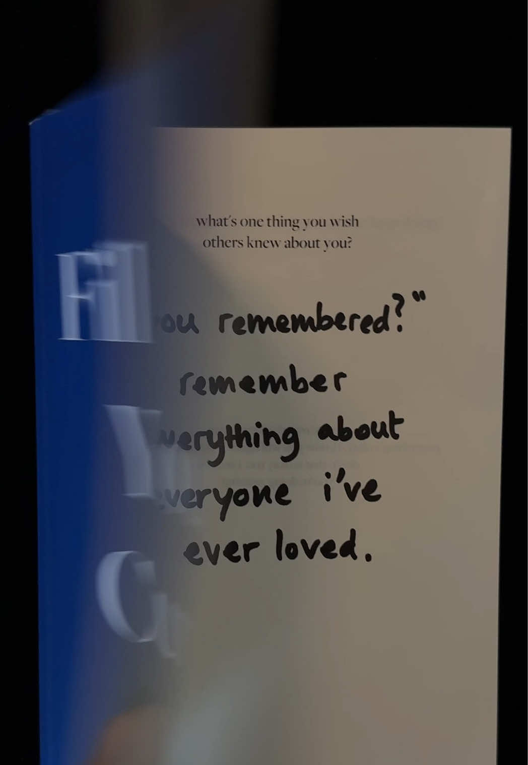 and i hope you remember me too