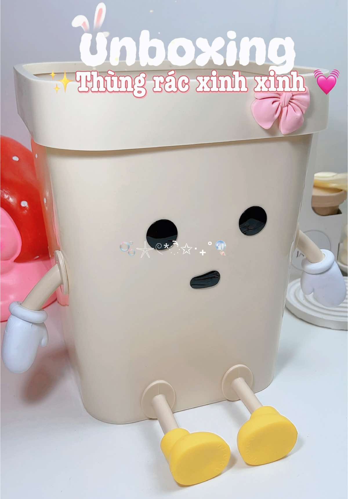Thùng rác xinh xinh 🎀 #thungrac #thungracdecor #thungracmini #decor #garbage 
