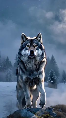 Fond d'écran épique live 4K: Alpha wolf howling at night, under a beautiful full moon. #wolf #alphamale #moon #4k #wallpaper #livewallpaper 