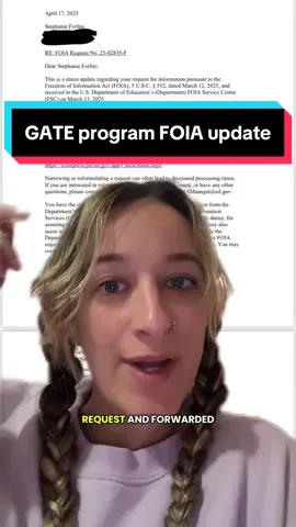 #gateprogram #giftedandtalentededucation #gate #doe #education #foiarequest #greenscreen 
