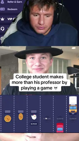 College student makes more than his professor by playing a game #stevewilldoit #crossyroad #streamer #kick 