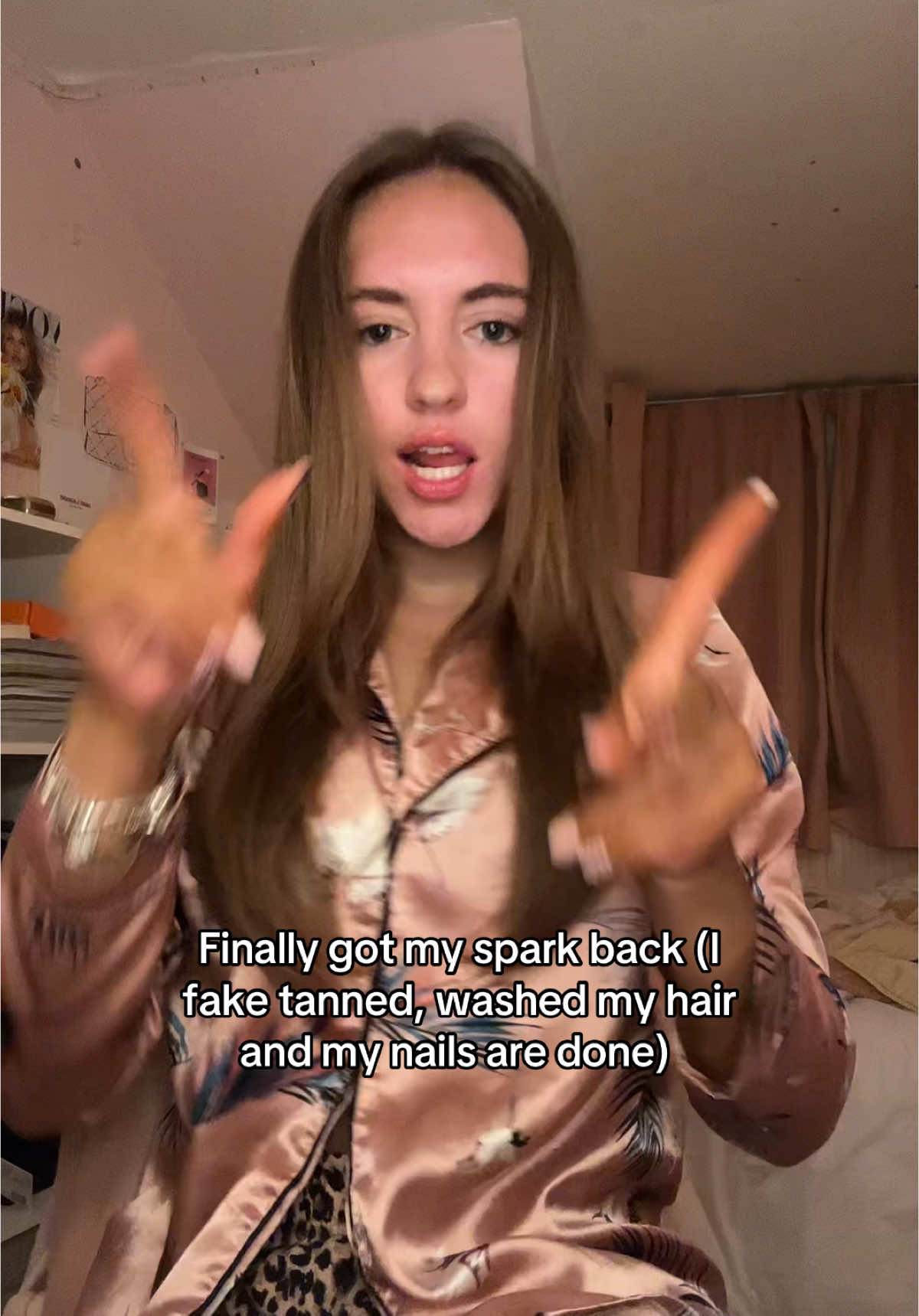 Idk why fake tanning is the best feeling ever but it is #faketan #hairs #nails #relatable 