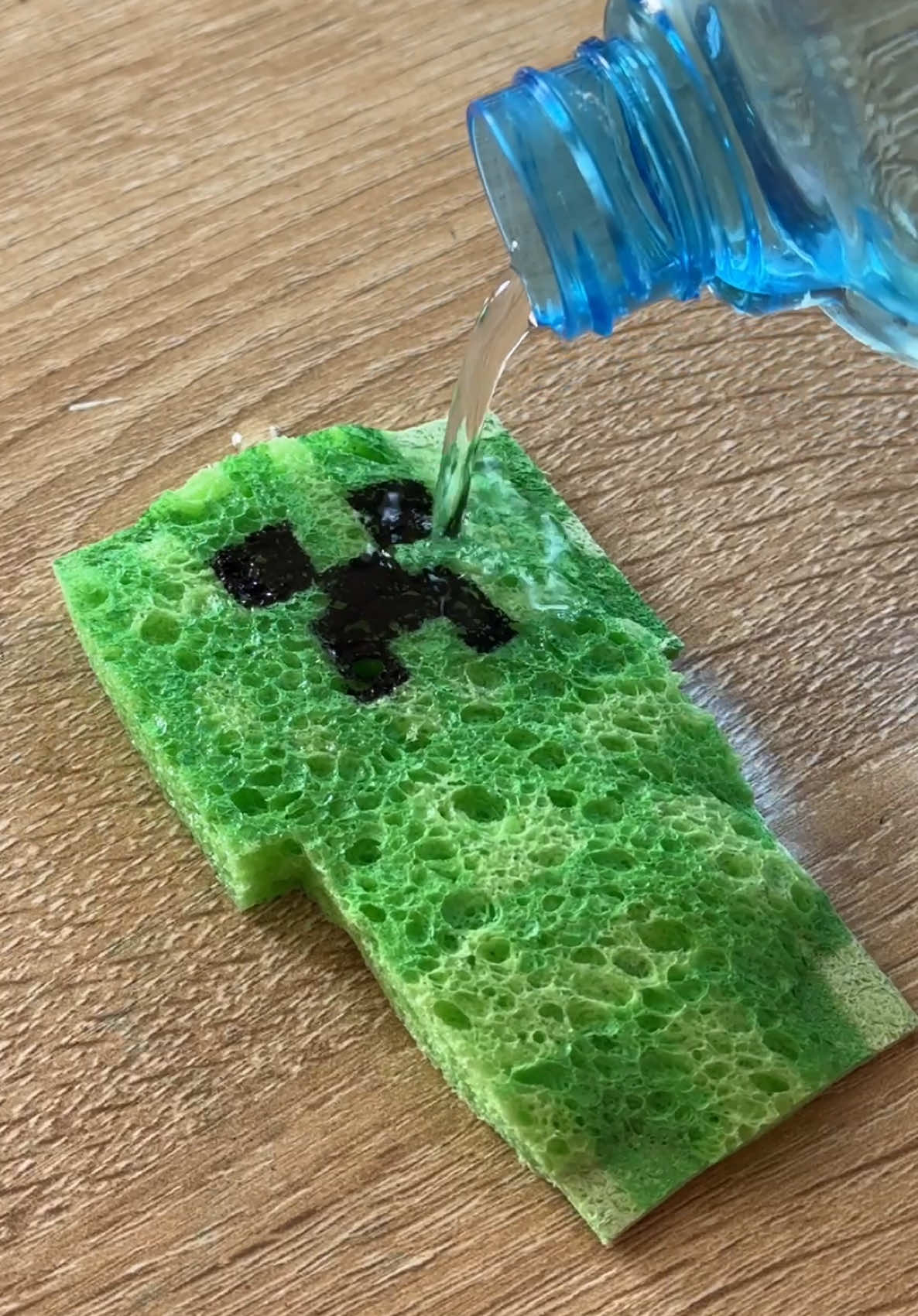 Creeper #Minecraft #sponge #diycrafts #jackblack #aminecraftmovie 