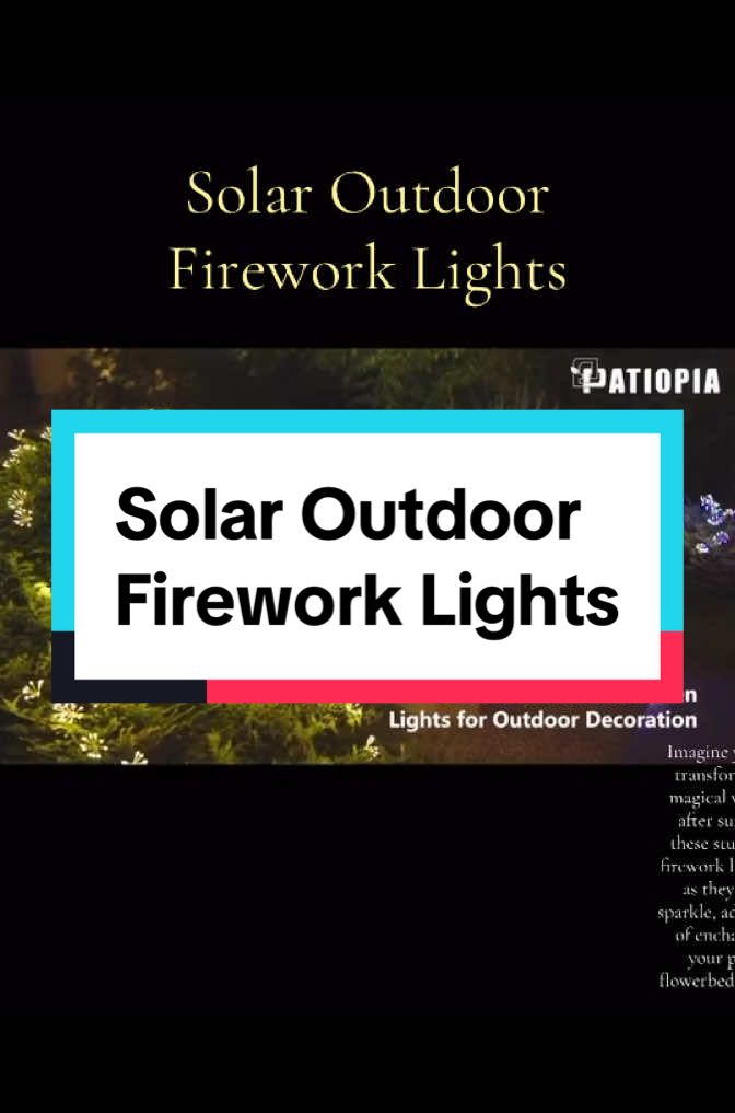 #SolarLights #OutdoorDecor #GardenLights #FireworkLights #NightGarden #GardenDecor #WaterproofLights #SolarPowered #GIGALUMI #TikTokShop #HomeDecor #GardeningGifts #ChristmasDecor #Springtok