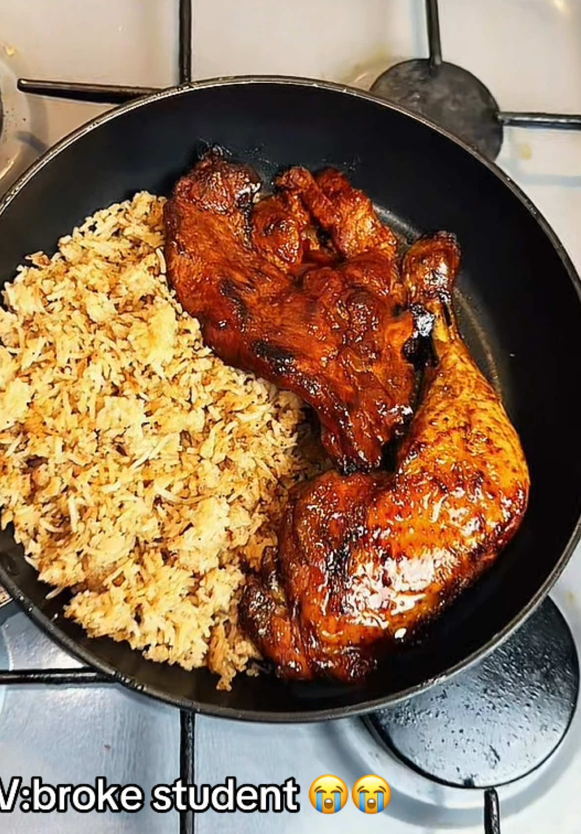 I need the tea bags to make my rice brown😭, this how my Easter went😭#uktiktok #brokestudent #mello_moon #fyp #foryoupage #ukfood #CapCut 