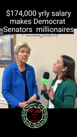$174,000 yrly salary makes Democrat  Senators  millionaires