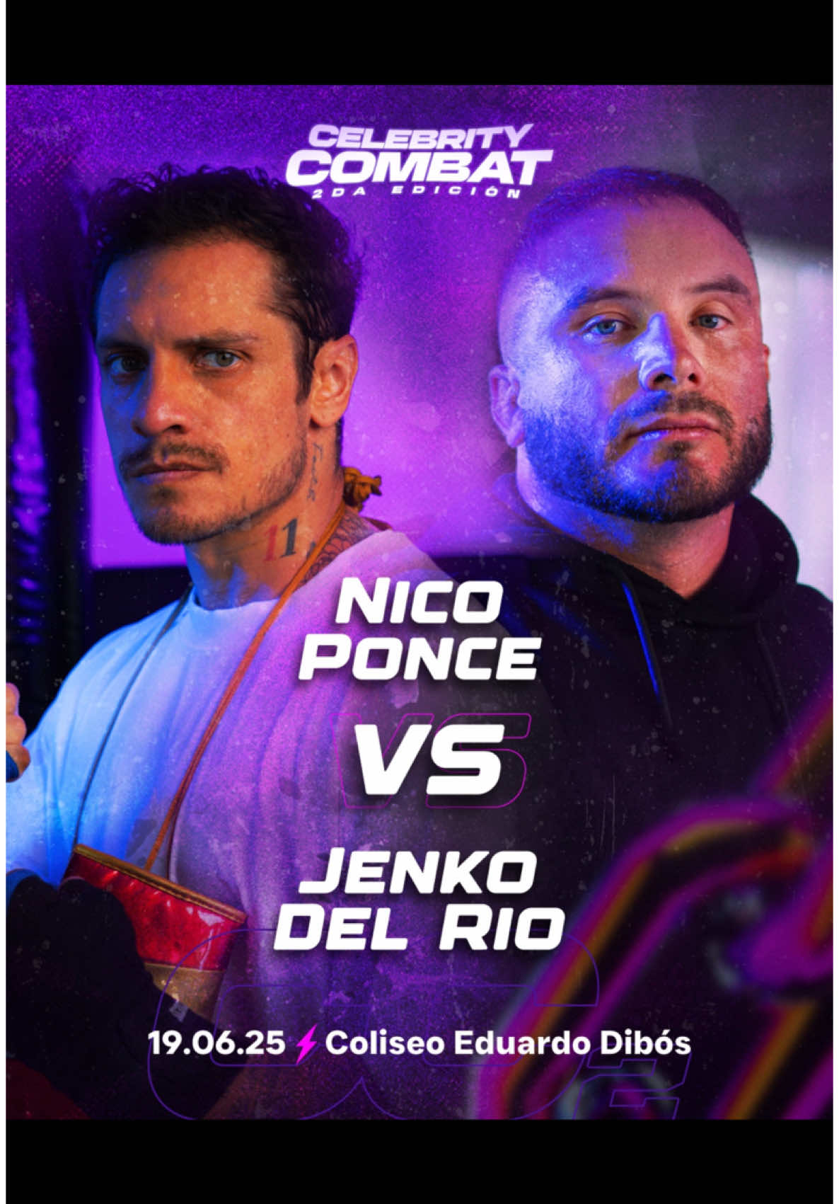 🔥 ¡SE VIENE LA PELEA QUE NADIE ESPERABA, PERO TODOS QUERÍAN VER! 🔥 En la segunda batalla de #CelebrityCombat, suben al ring dos nombres con historia: 🥊 @Nico Ponce vs @Jenko Del Rio Pastor  Una rivalidad que se remonta años atrás… y que por fin se resolverá a puño limpio. No es solo boxeo, es algo personal. 💥 📅 19 de junio 📍Coliseo Dibós Prepárate para una noche explosiva. 🎬 Mira el reel y elige tu bando: ¿Estás con #TeamNico o con #TeamJenko? Las entradas salen muy pronto. Esto recién empieza… #CelebrityCombat 