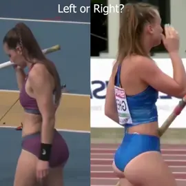 Left or Right? Clara Fernández vs Maria Roberta Gherca (Spain vs Itality) Which is your favorite polevaulter? #leftorrightchallenge #clarafernandez #mariarobertagherca #polevault #compeition #Fitness #fitnessmotivation #sports