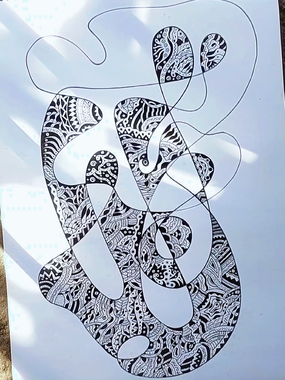 Lukisan GARIS ABSTRAK (Abstract Line Painting) Lukisan garis abstrak adalah bentuk seni abstrak yang mengeksplorasi penggunaan 