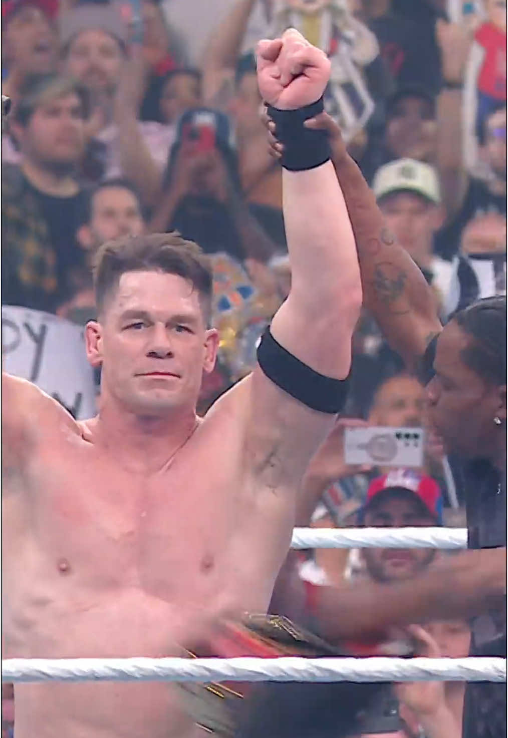 @Travis Scott 🤝 @John Cena #WrestleMania #WWE #TravisScott #JohnCena 