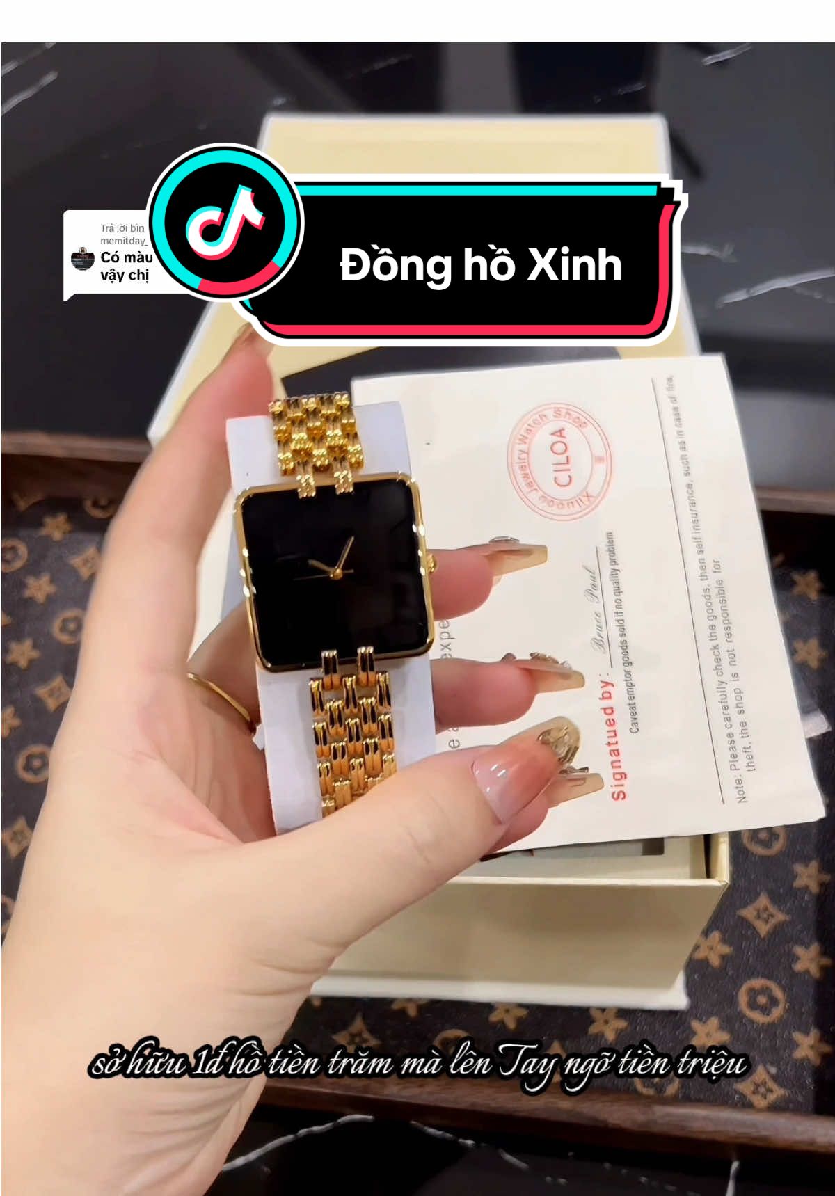 Trả lời @memitday_hihi đồng hồ nữ xinh cỡ này mang đi làm quà thì tan chảy luôn này các chị ủi.#donghonu #donghodep #donghochinhhang #donghociloa #donghovang 