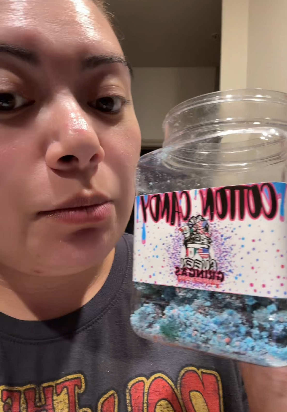 OBSESSED w/ these Cotton Candy Gushers!!!!! #foryou #cottoncandy #gushers #gringa #grinchmas #mukbang #candytok #candy #tiktokshop #obsessed #yums #yum #fyp #buynow @Gringasrimdips 