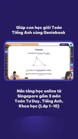 👨‍👩‍👧 Toán Tiếng Anh không còn khó khi con đồng hành cùng Geniebook - Bệ phóng giúp con chinh phục những kỳ thi quốc tế! Ba mẹ mong muốn con phát triển tư duy logic, tự tin giải bài và yêu thích môn học hơn? 👉 Hãy thử ngay Geniebook - Nền tảng học Toán tư duy hàng đầu từ Singapore dành cho học sinh lớp 1-10 🎯 Vì sao nên chọn Geniebook để học Toán Tư Duy Singapore? ✅ Học sinh Singapore được xếp hạng số 1 về Toán - Khoa Học trong Chương trình Đánh giá Học sinh Quốc tế Quốc tế (PISA) năm 2022. ✅ Phương pháp tư duy hiện đại: Giúp con hiểu rõ bản chất Toán học thay vì học vẹt công thức. ✅ Hệ thống bài tập cá nhân hóa: Thiết kế riêng theo khả năng và tốc độ học của từng học sinh. ✅ Học tập linh hoạt: Con bạn có thể học mọi lúc, mọi nơi, chỉ cần Geniebook. ✅ Đồng hành cùng giáo viên chuyên nghiệp: Livestream và bài giảng sinh động, dễ hiểu, giúp con học tập hiệu quả mà không nhàm chán. 🎉 Nhắn tin ngay cho Geniebook để được tư vấn chi tiết và đồng hành cùng con trên hành trình chinh phục Toán học! -------- Geniebook - Cánh cửa mở ra cơ hội học tập toàn cầu 🏢 VP Vietnam: 246 Cống Quỳnh, P. Phạm Ngũ Lão, Quận 1 🏢 VP Singapre: 3 Ang Mo Kio Street 62 #01-30 Link@AMK Singapore 569139 ☎ Hotline: 0865959533 #geniebook #toantuduysingapore #toantuduy #lop1 #lop2 #lop3 #lop4 #lop5 #lop6 #lop7 #lop8 #lop9 #lop10