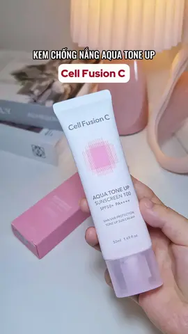 Kem chống nắng Aqua tone up Cell Fusion C dành cho da khô, da nhạy cảm #kemchongnang #cellfusioncvn #cellfusionc #aquatoneupsunscreen100 #nangtone #capam #chongnangnangtonecapam #xuhuong #fyp 