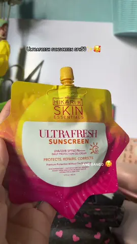 ito yung pinaka sulit na nabili ko sa tiktok 🥰 sakto sa tag init na panahon 🥰✨ #sunscreen #ultrafresh #hikariskinessentials #ultrafreshsunscreen #hikarisunscreen 