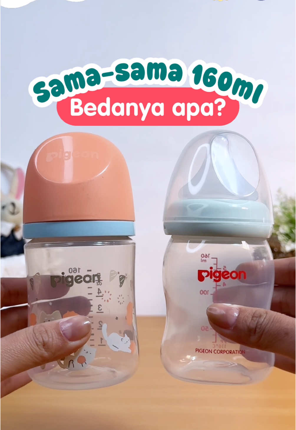Padahal sama-sama ukuran 160ml, lalu bedanya apa? 🤷🏻‍♀️ Ini dia perbedaan Botol SofTouch BPP Wide Neck dengan Botop PP Wide Neck Pigeon ya, Moms 🥰 #PigeonIndonesia  #PigeonBabyIndonesia  #rekomendasi  #kebutuhanbayi  #BotolDanDotPigeon  #botolpigeon  #momandbaby  #babyneeds  #edukasitiktok 