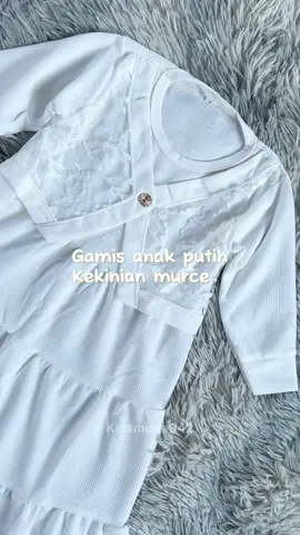 Gamis anak putih kekinian murce #fyp #gamiscantik #gamisanak #gamislebaran #gamisputih #fypage 